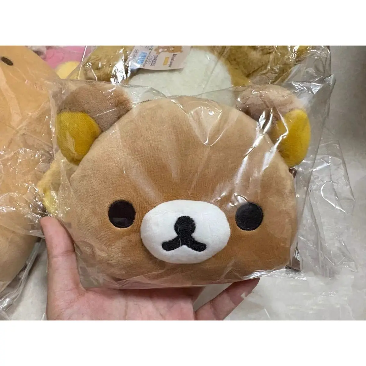 Kawaii Rilakkuma Plush Doll Pendant Anime Cartoon Cute San-x Student Backpack Keychain Stretch Card Bag Coin Purse Girl Gift Toy