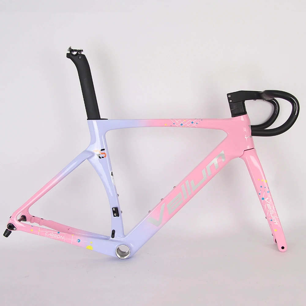 2026 sell Carbon Fiber Bicycle Frame with Concealed Internal Wiring & Disc Brake for Road Riding & BMX Factory Price