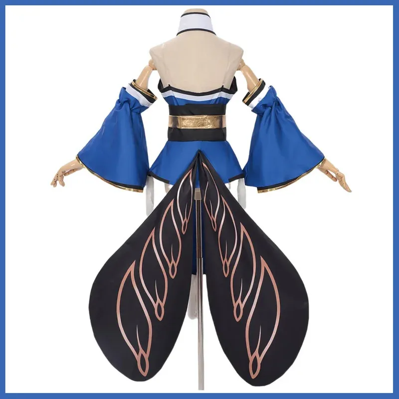 ゲームグランドオーダー玉藻ノ舞コスプレ衣装フェイトエクストラブルー漢服ドレスウィッグ女性セクシーな伝統的な祭りスーツx;2'a,6.h;8'v