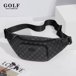 GOLF Men Anti Theft Chest Bag Shoulder Bags Black Men’s Vintage Leather Crossbody Bag Light Waterproof Sling ipad Phone Pouch