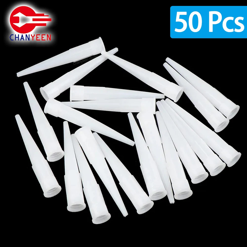 5-50pcs Glass Nozzles Plastic Glass Glue Caulking Gun Nozzles Sealant Silicone Caulking Tips Mouth Caps Home Construction Tools