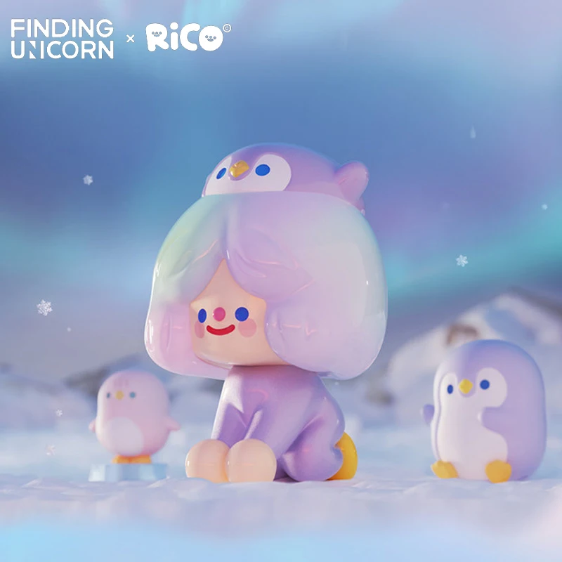 Origina Finding Unicorn Rico Happy Winter Days Series Blind Box Action Fgure Figurines Toys Kawaii Model For Girl Surprises Gift