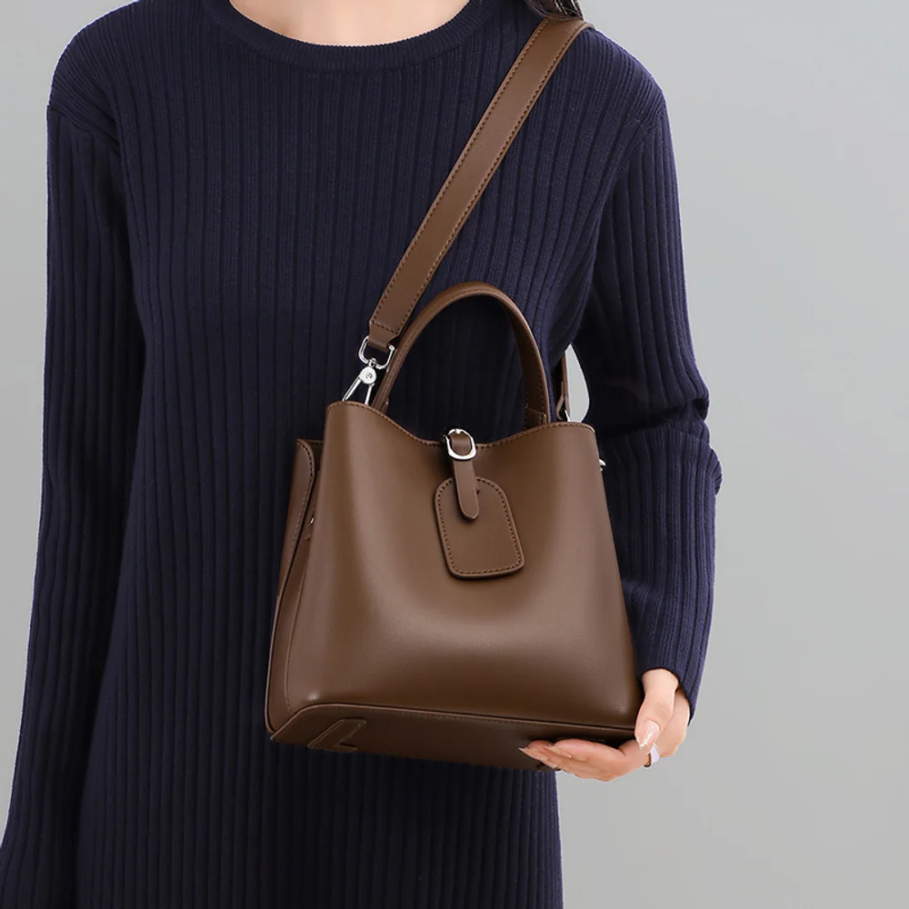 Bag Women 2025 New Versatile Bucket Bag Crossbody Women's Bag Premium High Capacity Leather Shoulder Bag Bags Handbag
