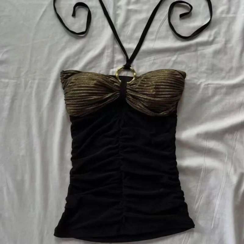 

American Retro Subculture Camisole Summer New Harajuku Sleeveless Strapless Vest Women Street Sexy Hottie Fashion Slim Chic Tops