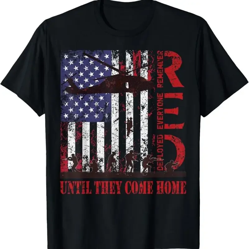 RED Friday Remember Everyone Deployed US Flag Military Army T Shirt