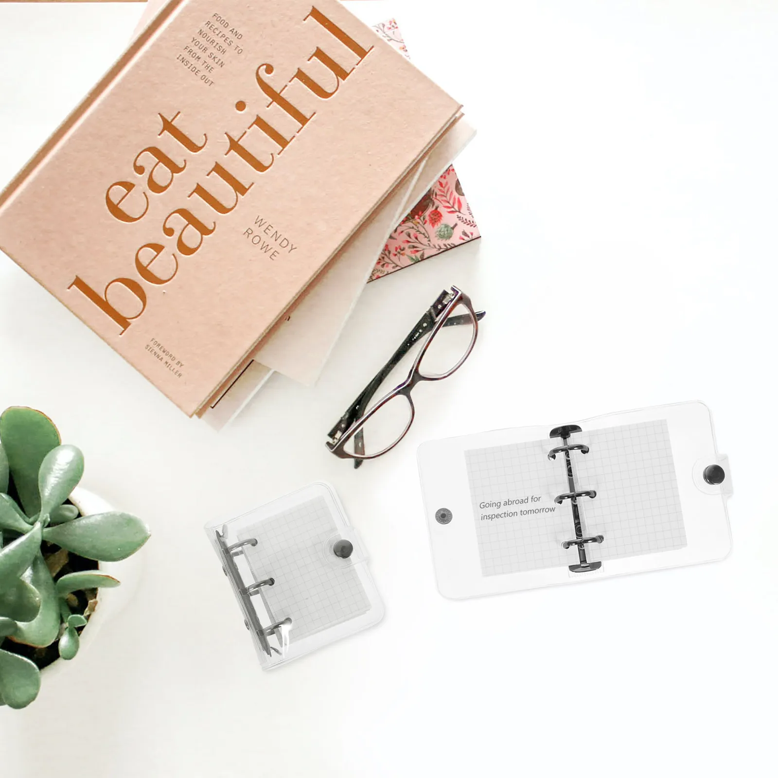 

2Sets Adorable Detachable Loose-Leaf Binder Portable Schedule Planning Notebook Elegant Diary Notepad for Teachers Writers