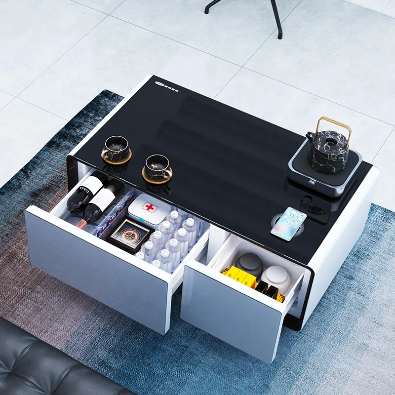 Modern Design refrigerator cooling Electric square smart Coffee Table