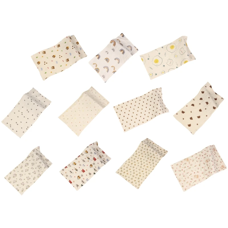 Soft & Absorbent Cotton Towels Handkerchief Towels for Kids Face Towel Multi-pattern Wahcloth Lightweight Cloth for Kids