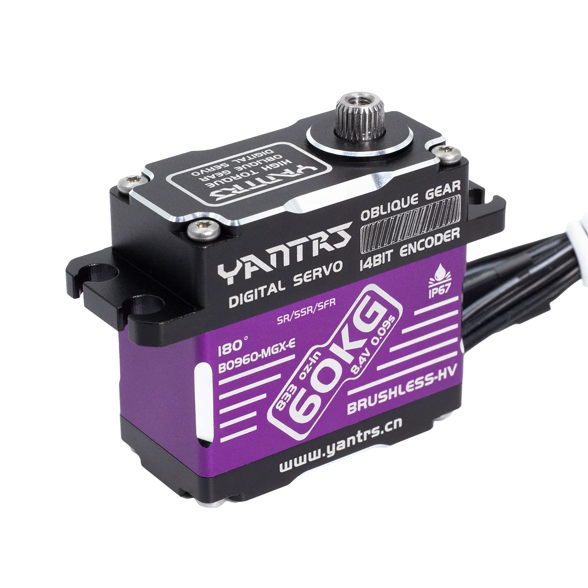 YANTRS 60KG Magnetic Sensing Brushless Servo 8.4V High Speed High Voltage RC Car Truck Boat Compatible With SANWA FUTABA SR/SSR