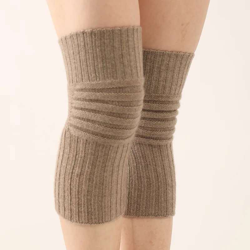 Winter Warm Pure Cashmere Leg Knee Warmers Luxury Fashion Soft Skin Friendly Men Women Custom Thermal Solid 100% Cashmere 80g