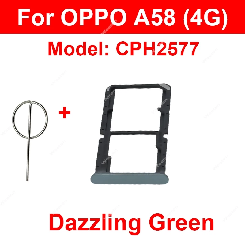 SIM Card Tray For OPPO A57s 4G A57 2016 A58 4G Dual SIM Card Socket SIM Card Slot Reader Holder Replacement Repair Parts