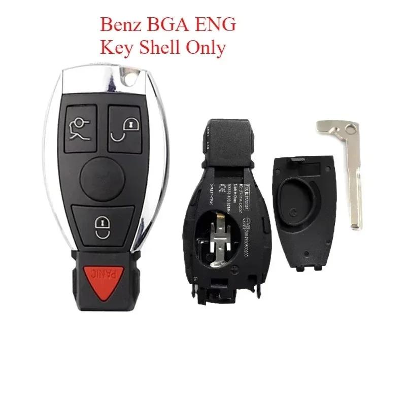 

4 Buttons Replacement Key Case Shell For Mercedes Benz Year 2000+ Supporters Original NEC and BGA Keyless Entry Remote Car Key