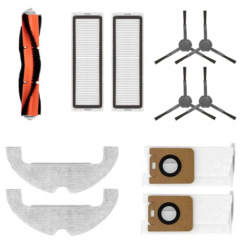 Kit de accesorios de repuesto para Robot aspirador Dreame Z10 PRO, cepillo principal, filtro Hepa, mopa, almohadillas, bolsas de polvo