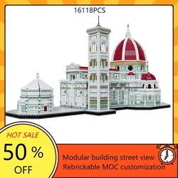 Florence Cathedral Modular MOC Creative street view Model Building Blocks Architecture DIY Education Assembly Model Toys Gifts