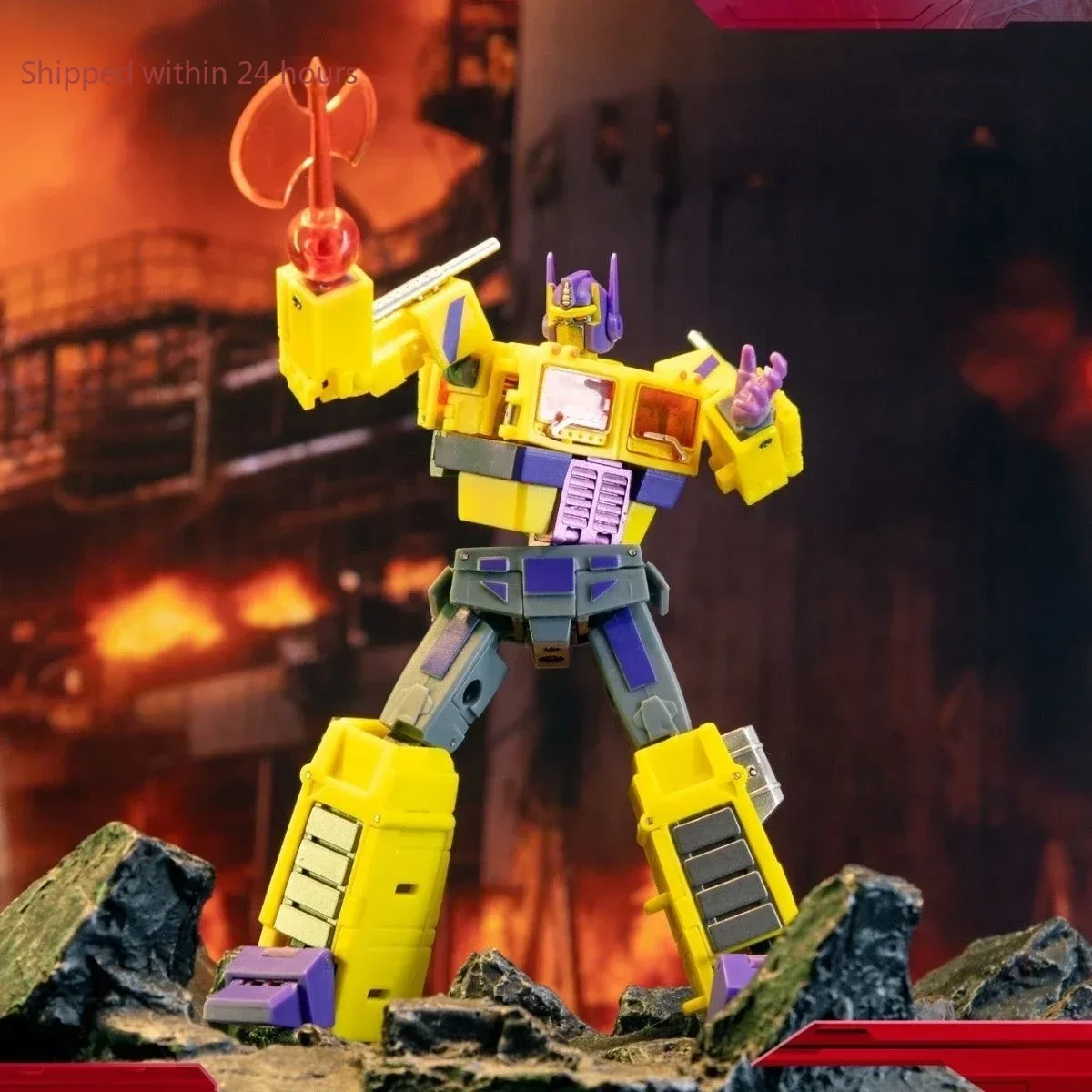 

Игрушки-трансформеры MPH Studio 2024 MPH-S02T Toxitron Yellow OP Commander, оригинальная мини-модель меха, аниме-модель, экшн-фигурка