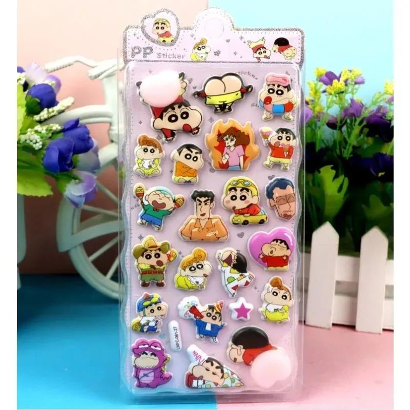 Japan's popular Sanrio Crayon Shin chan 3D stickers are suitable for exchanging stickers, decorating tents, and children's gifts
