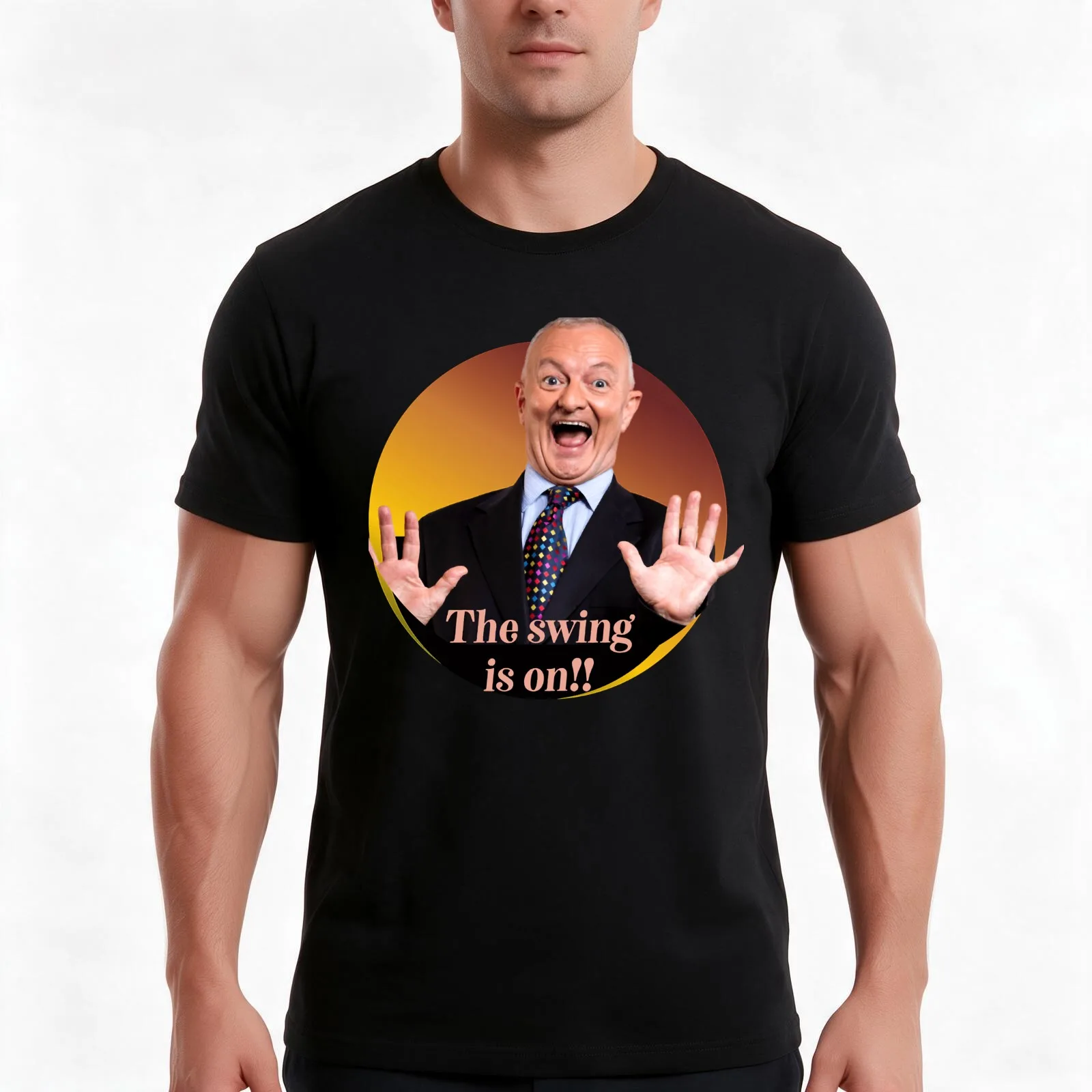 Music Vintage Retro The Swing Is On Funny Antony Green Vintage Photograp T-Shirt Summer Casual Cotton Tee Unisex Men Women