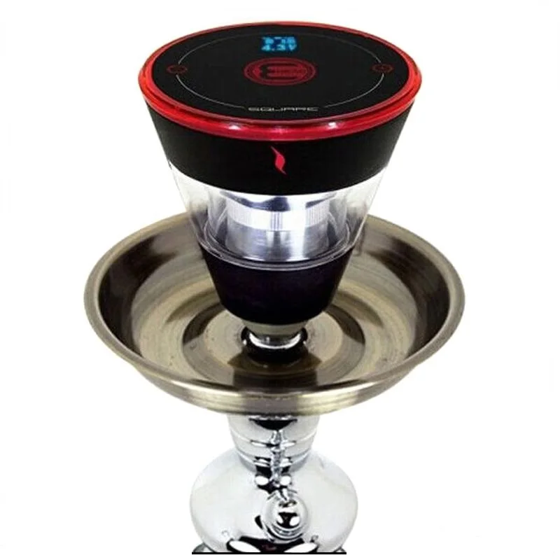 MOONSHADE Premium Square Hookah Bowl Set Rechargeable Electric E-Head for Tobacco Shisha Water Pipe 420 Smoking Accessories