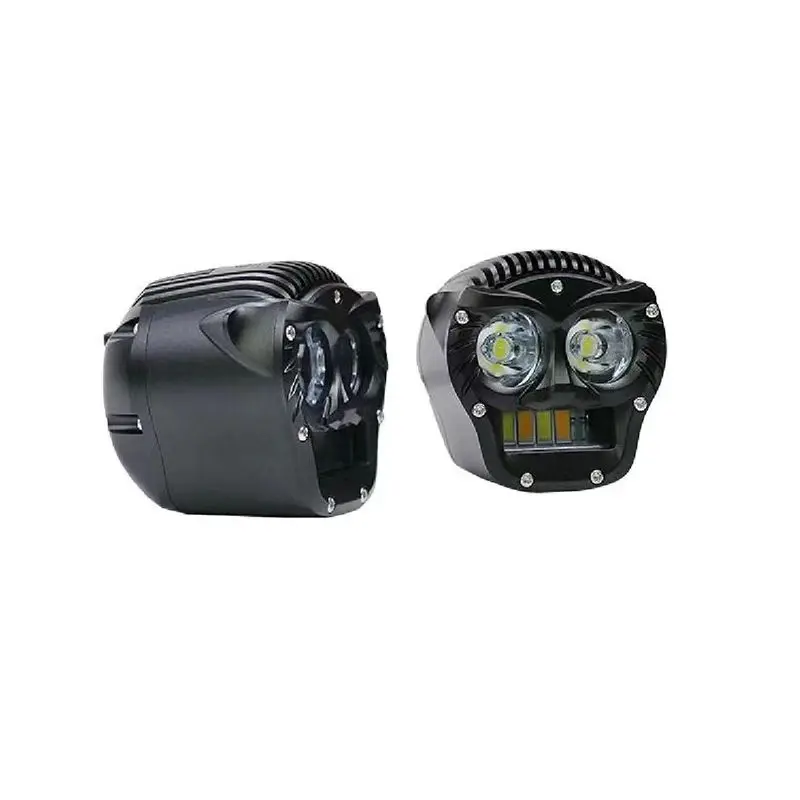 Motorcycle Headlight IPX8 Waterproof LED Working Light Owl Shape Motorcycle Headlight Car light White High Beam