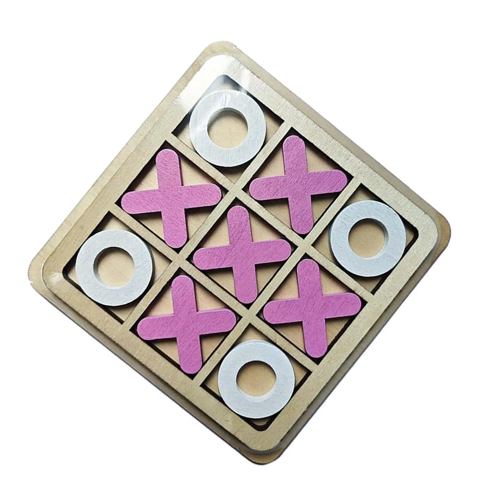 Tic TAC Toe Wooden Board Game Family Board Game XO Chess Board Game for Kids