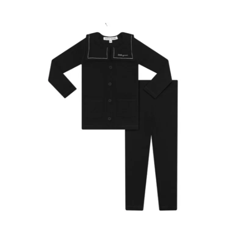 AW26 Kinder Herbst- und Winterkollektion Neues Komfortables und Atmungsaktives Langarm-T-Shirt-Set für Jungen und Mädchen – Detail 3
