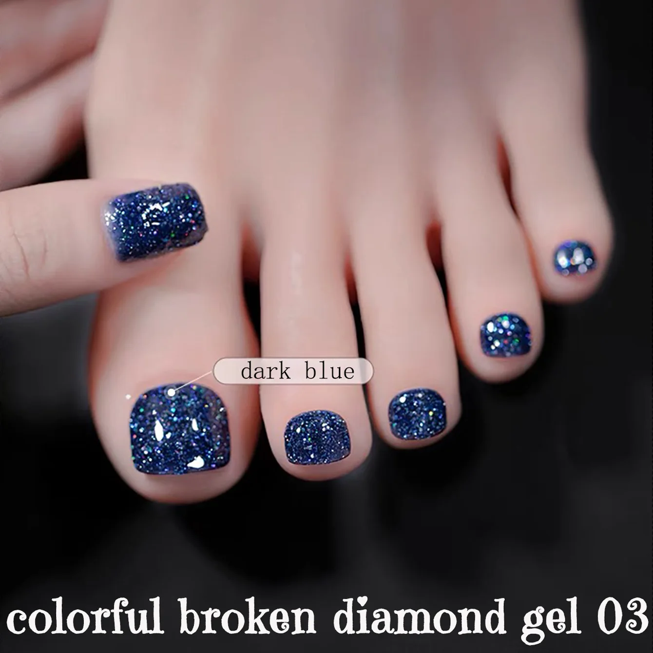 1-8 Stück PSK Glänzender Bunter Gebrochener Diamant Gel-Nagellack 2026 Neu Aufhellender Glitzer Rosa Blau Rot Gel-Nagelkunst Nagelzubehör – Detail 5
