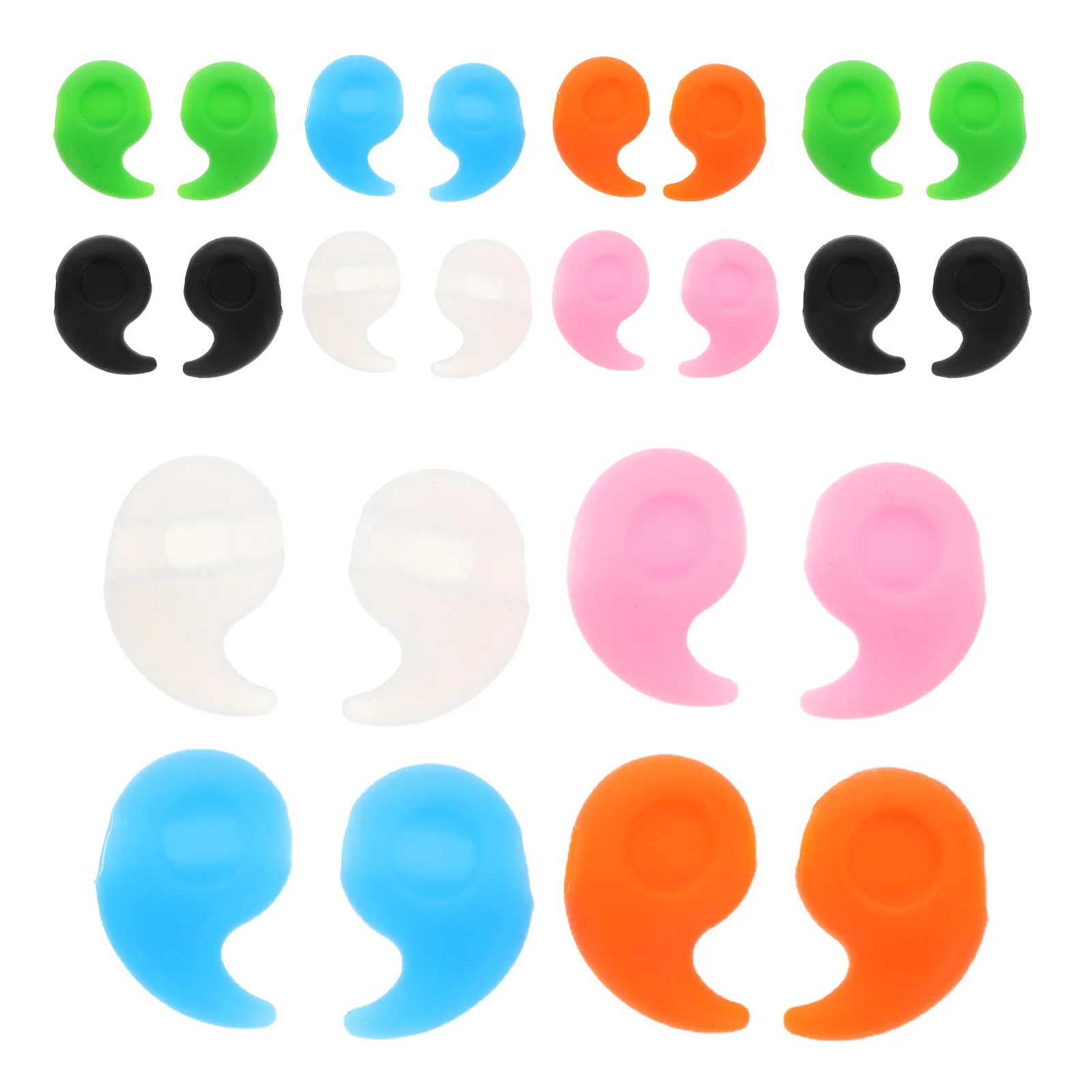 

12 Pairs Glasses Anti-slip Cover Ear Grips Eyeglass Holder Silicone Ring for Sleeves Cushion Hook