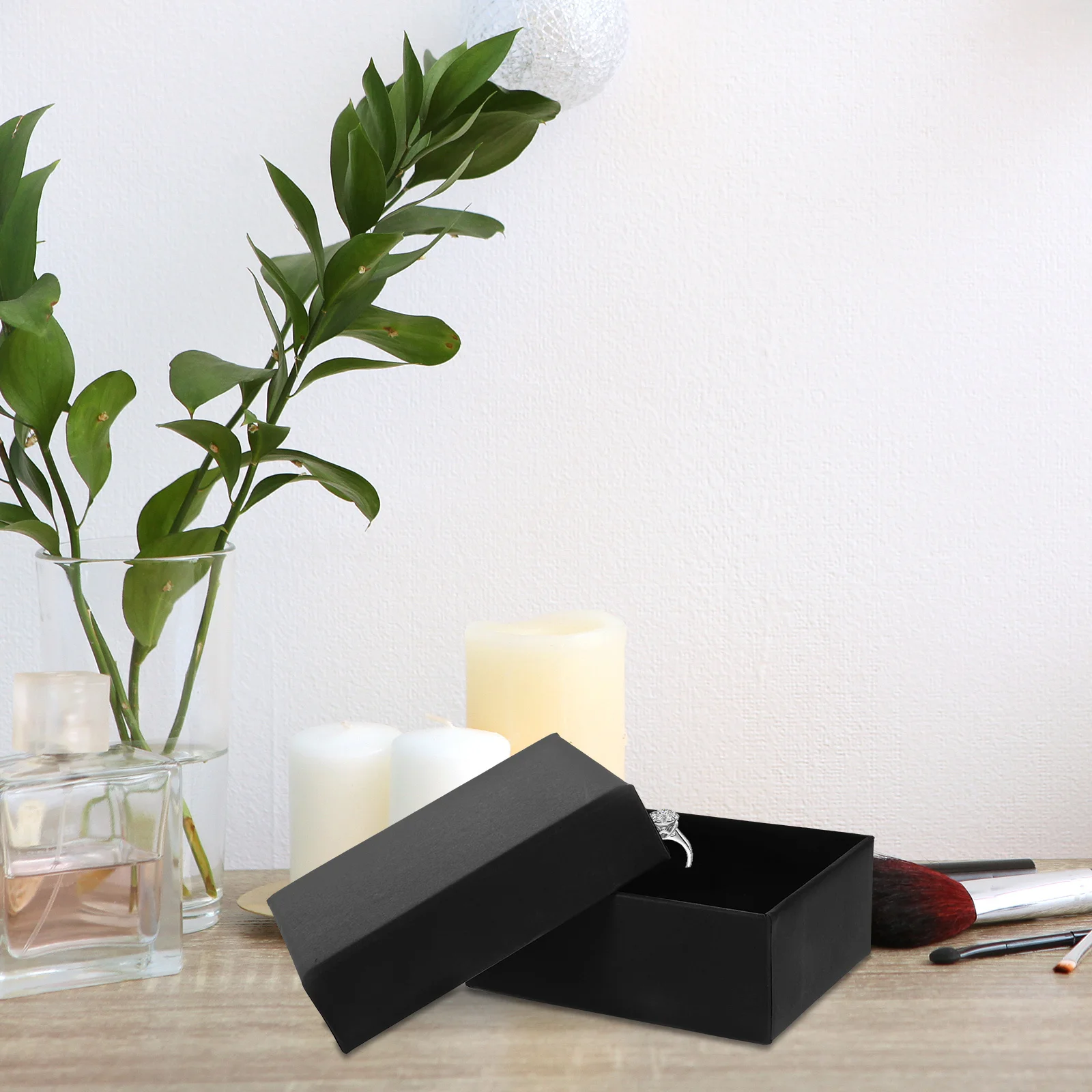 

12 Pcs Kraft Paper Jewelry Box Necklace Boxes Packing Bulk Small Sponge Bracelet Packaging