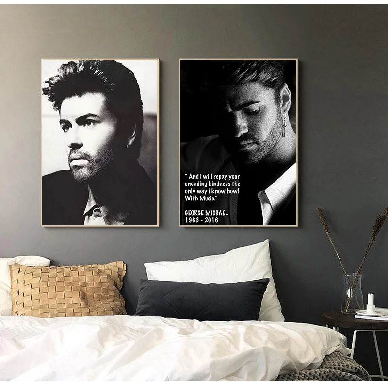 Star Friend Gift George Michael Poster Music Singer Prints Painting Art Canvas Wall Pictures for Living Room Home Decor