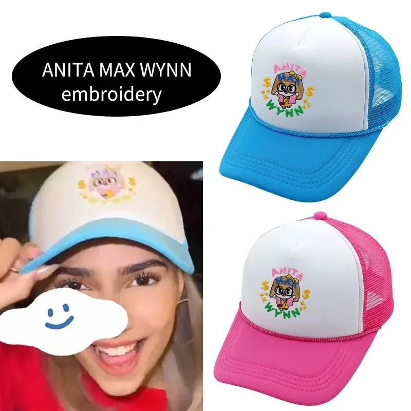 Anita Max Wynn Embroidered Drake Cap Ins Popular Trucker Hat Cartoon Baseball Cap Men Mesh Cap Woman Summer Snapback Hat