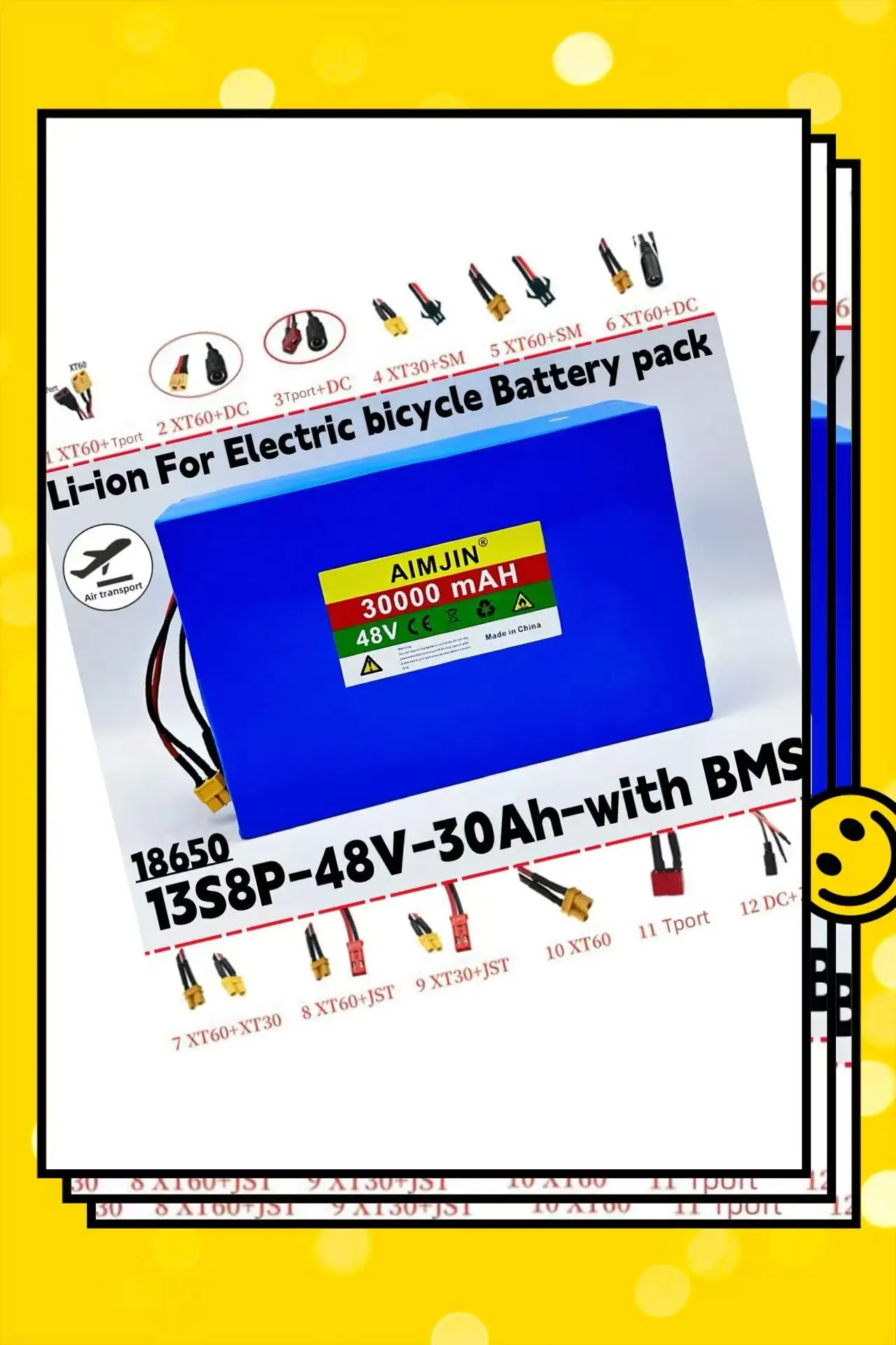 

High quality&large capacity 13S8P 48V 30Ah li-ion battery for electric scooters, mountain bikes 250-800W