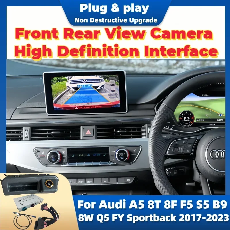 Parking Reverse Camera Kit Special For Audi A5 8T 8F F5 S5 B9 8W Q5 FY Sportback MIB System OEM Screen HD Front Rear View Camera