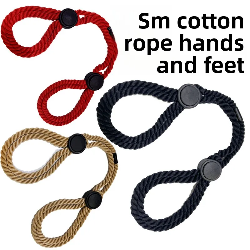 

Adjustable cotton rope wrist and ankle bands, creative design, available in multiple colors, fun interactive accessory.