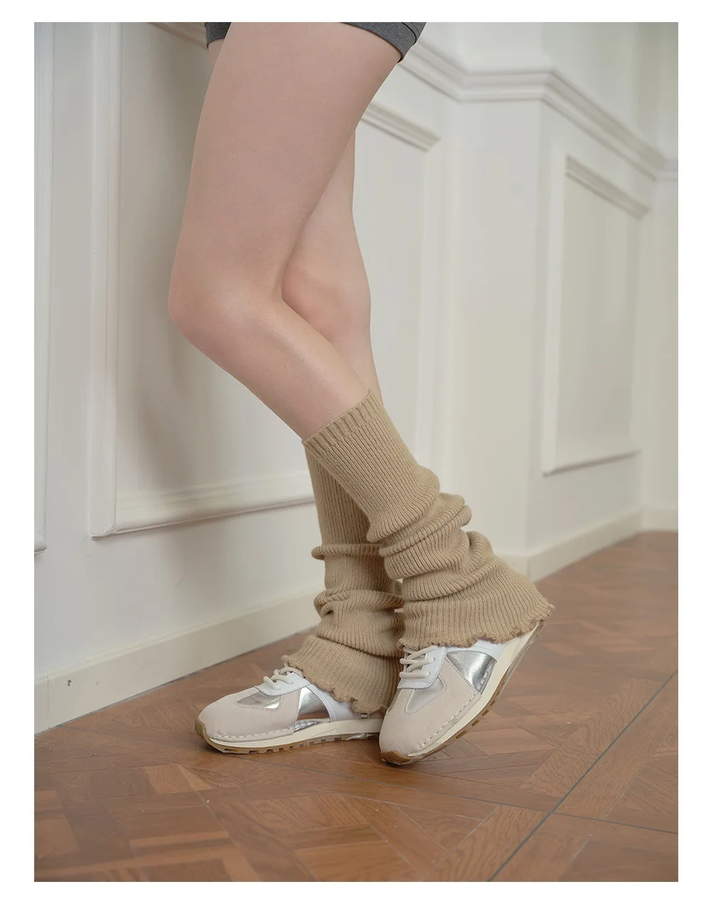 Calentadores de piernas de punto de encaje Y2K JK para mujer, calcetines apilados estilo Ballet fino, mangas, estética de otoño e invierno, varios colores】