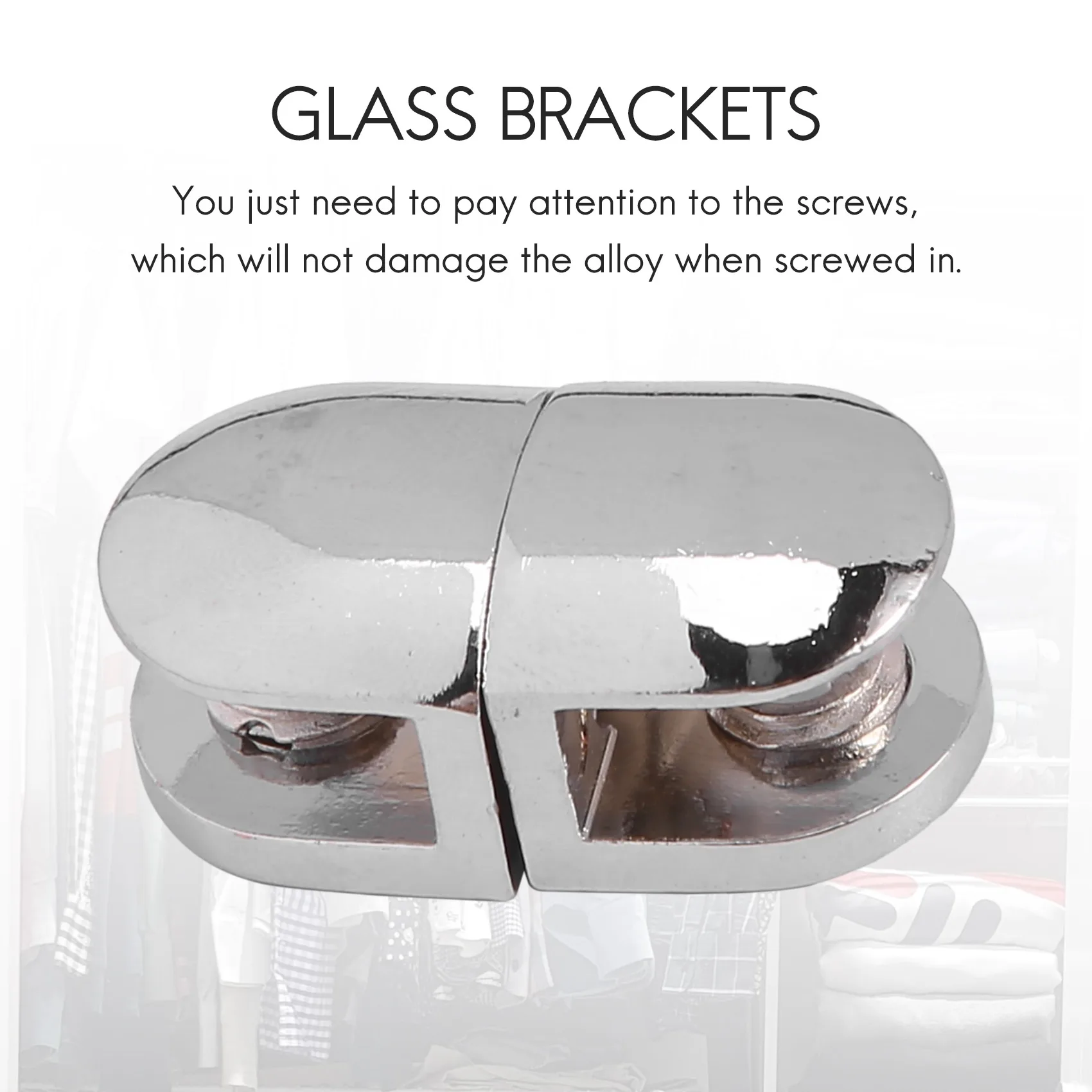 

A64Z 12 шт. регулируемые кронштейны для стекла из цинкового сплава, зажимы-держатели для стеклянных полок, крепление с плоской задней панелью для перил лестниц