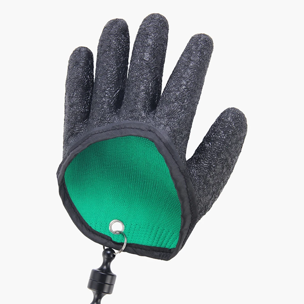 Fishing Glove, Fisherman Professional Catch Fish Gloves Cut & Puncture Resistant Latex Fisherman Gloves, With Magnetic Hooks