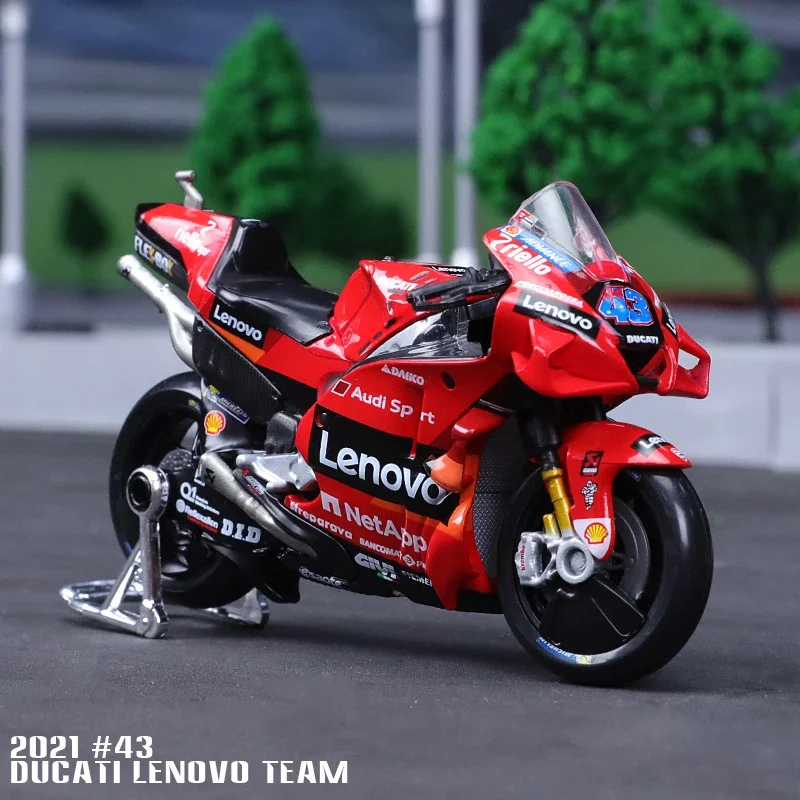 Maisto 1:18 2021 Ducati Lenovo Team #63 Francesco Bagnaia #43 2018 Licensed Simulation Alloy Car Motorcycle Model Toy Collection