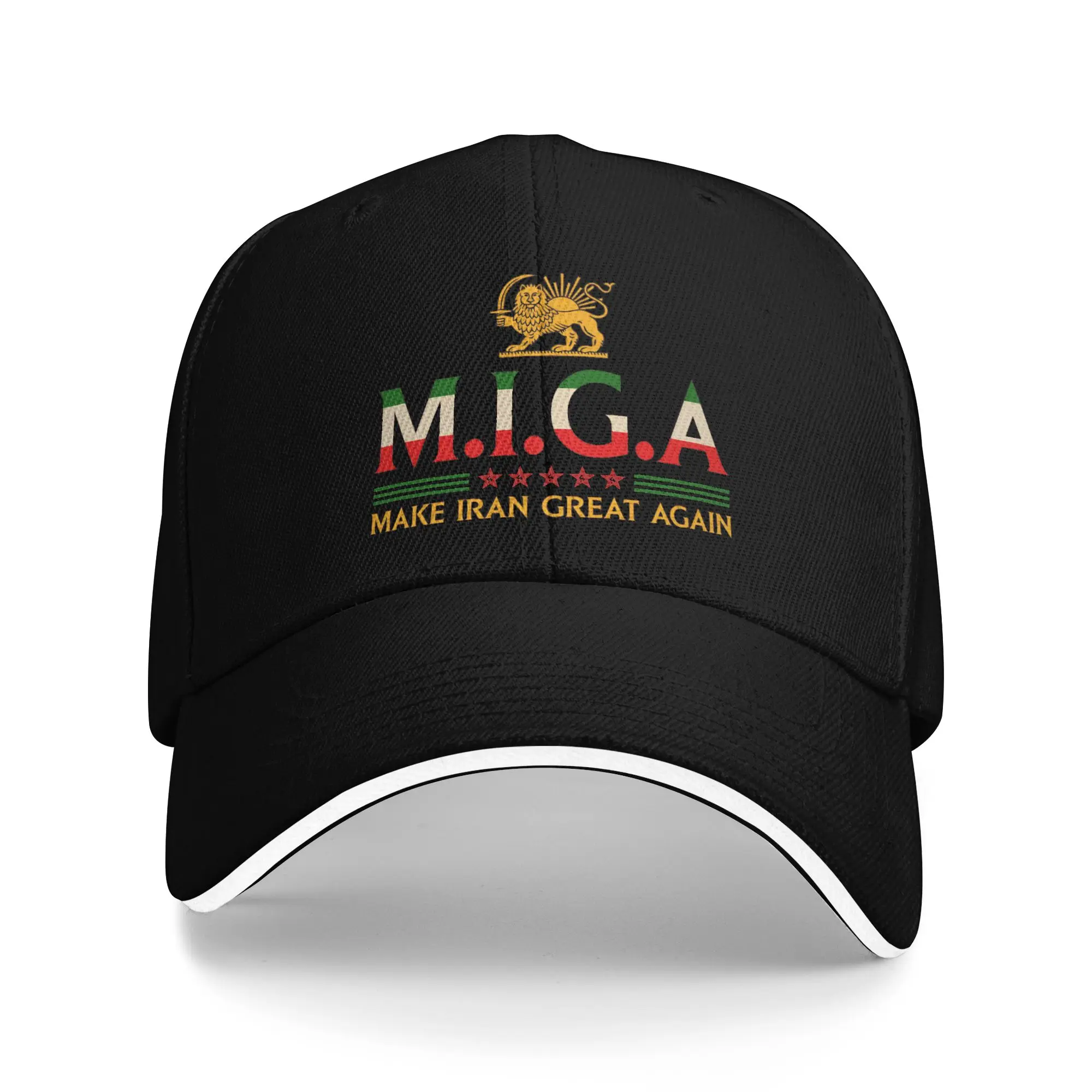 Unisex Iranian Make Iran Great Again Emblem Of Iran MIGA  Hat Cool Baseball Cap  Trucker Hat Daily Headewear Adjustable