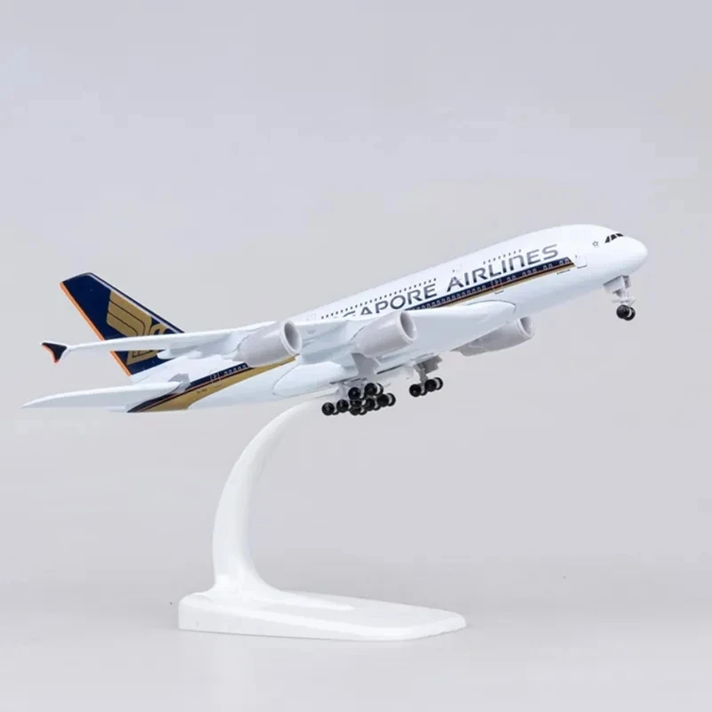 

18CM Diecast Metal Alloy Airplane Model Toy For A380 Singapore Airlines Aircraft Plane with Landing Gears Toy For Collections