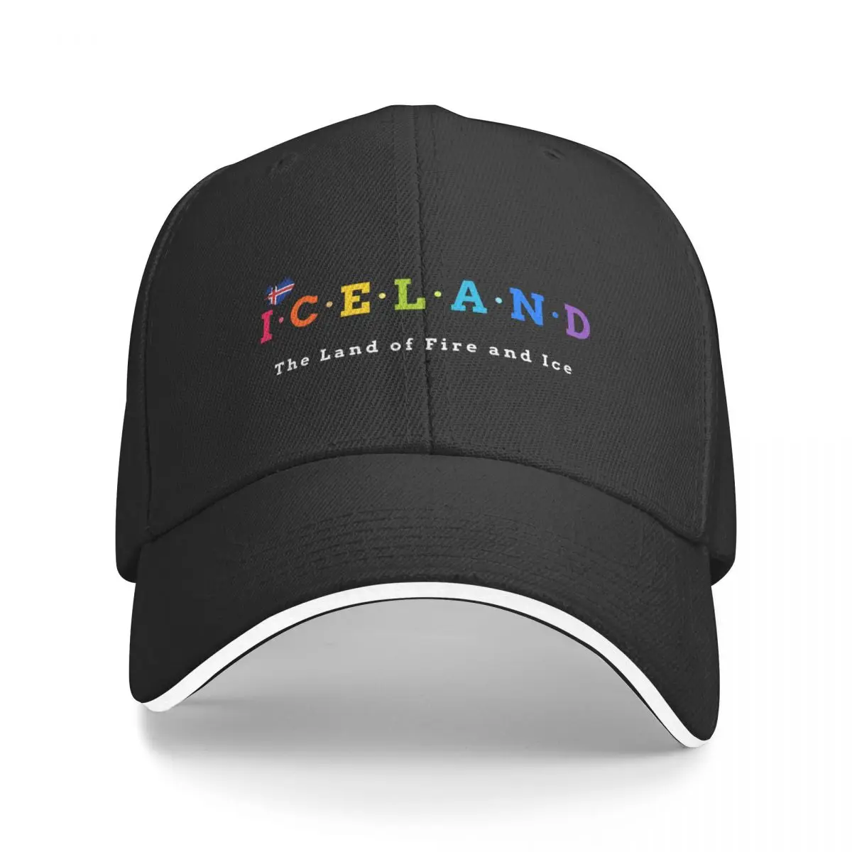 Iceland, The Land of Fire and Ice. (Flag Version) Baseball Cap Brand Man cap cute Beach Outing Rave Baseball Men Women's