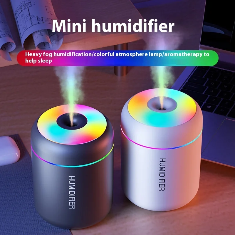 

Humidifier Home Car Mute Small Colorful Ambient Light Desktop Air Fresh Room Bathroom Kitchen