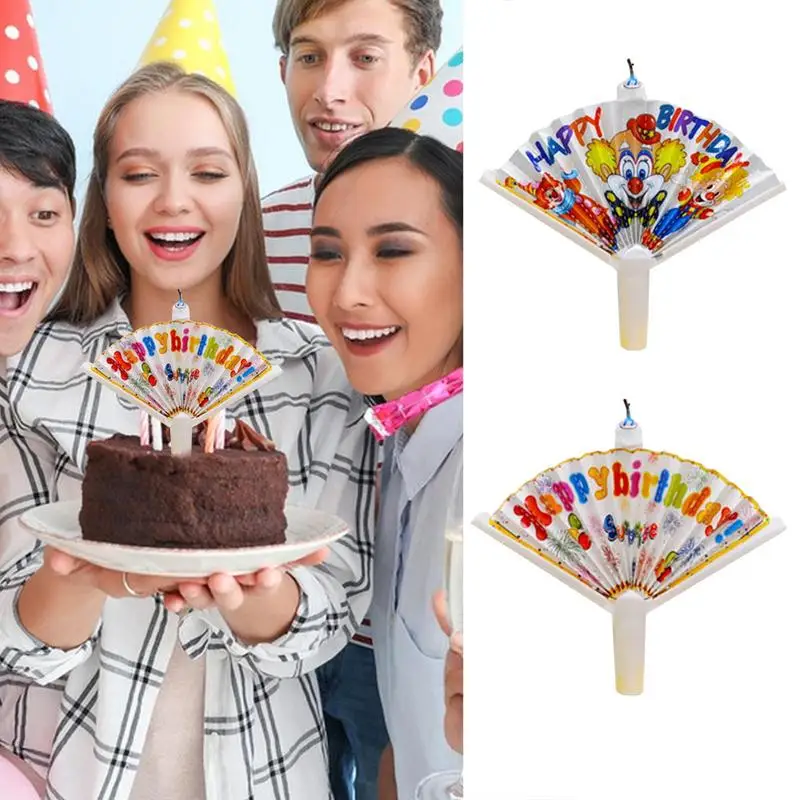 Secto r Clown Fan Surprise Candle Pop Clown Surprise Magic Candle Surprise Candle Creative Party Birthday Cake Decoration Candle