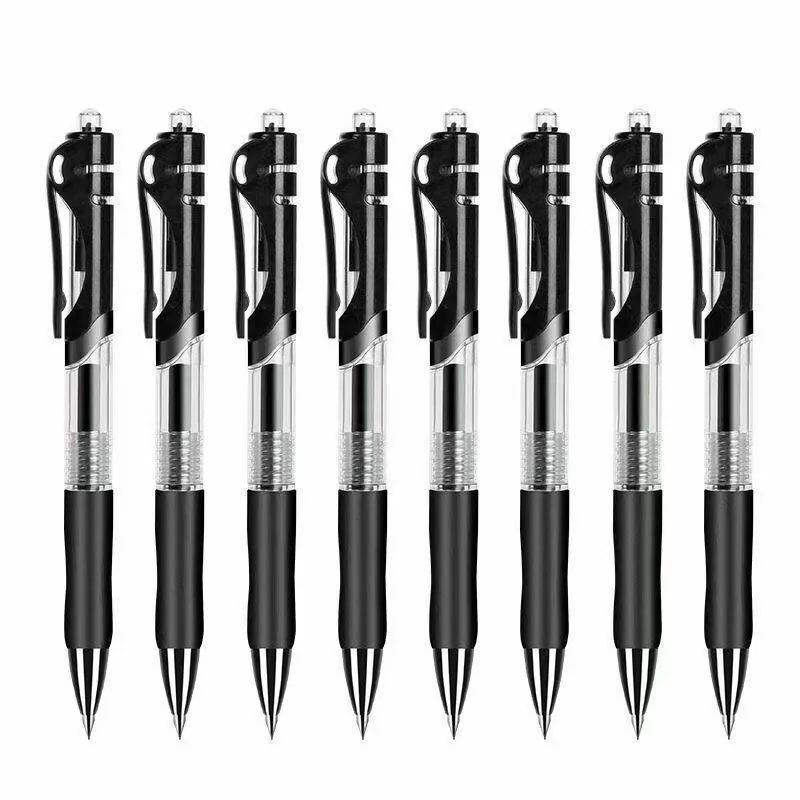 Press-action Ballpoint Pen: Suitable for Student Writing and Business Signatures, with Options of Black, Red, and Blue Ink.