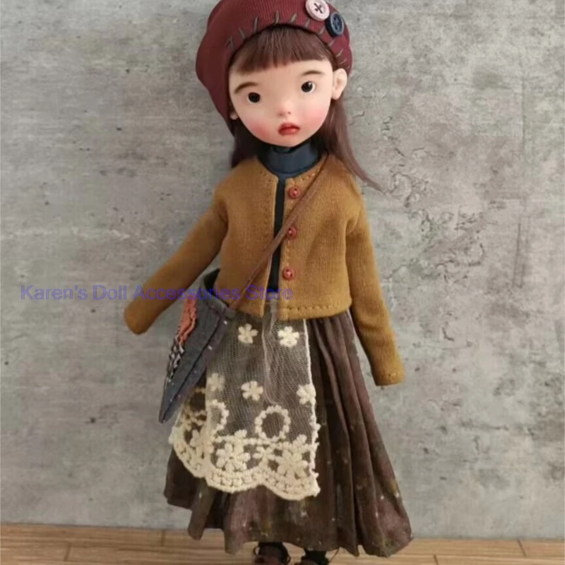 

7 шт. 2026 модная зимняя шапка Blythe/landoudou, куртка, полуюбка, юбка, носки, сумка (подходит для Lulu,ymy24,Ob22,24,26,zone, Jenny)