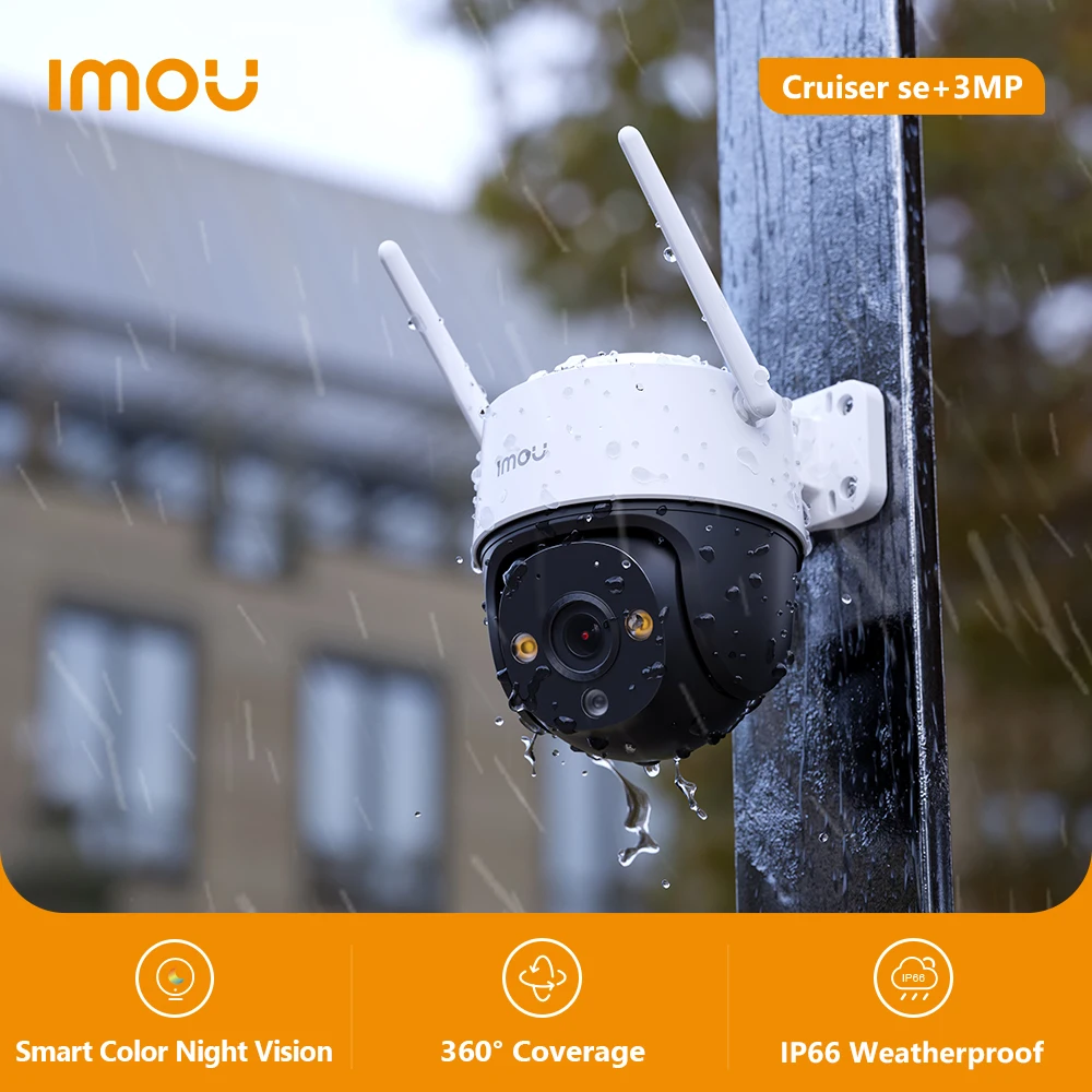 IMOU Cruiser SE+ 3MP Outdoor PTZ Wi-Fi Camera IP66 Weatherproof with Two-Way Audio Color Night Vision And AI Human Detection