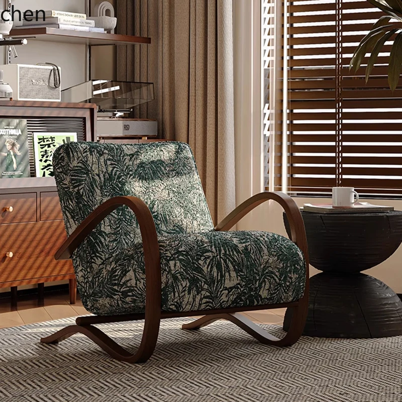 

QZT single sofa living room balcony fabric sofa armrest leisure chair