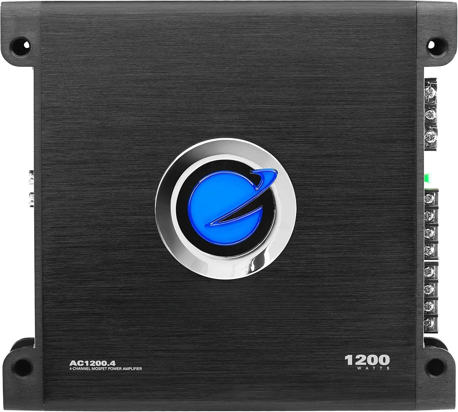 AC1200.4 Anarchy Series 4 Channel Kelas A/B Amplifier Mobil - 1200 Output Tinggi, Crossover Lulus Tinggi/Rendah