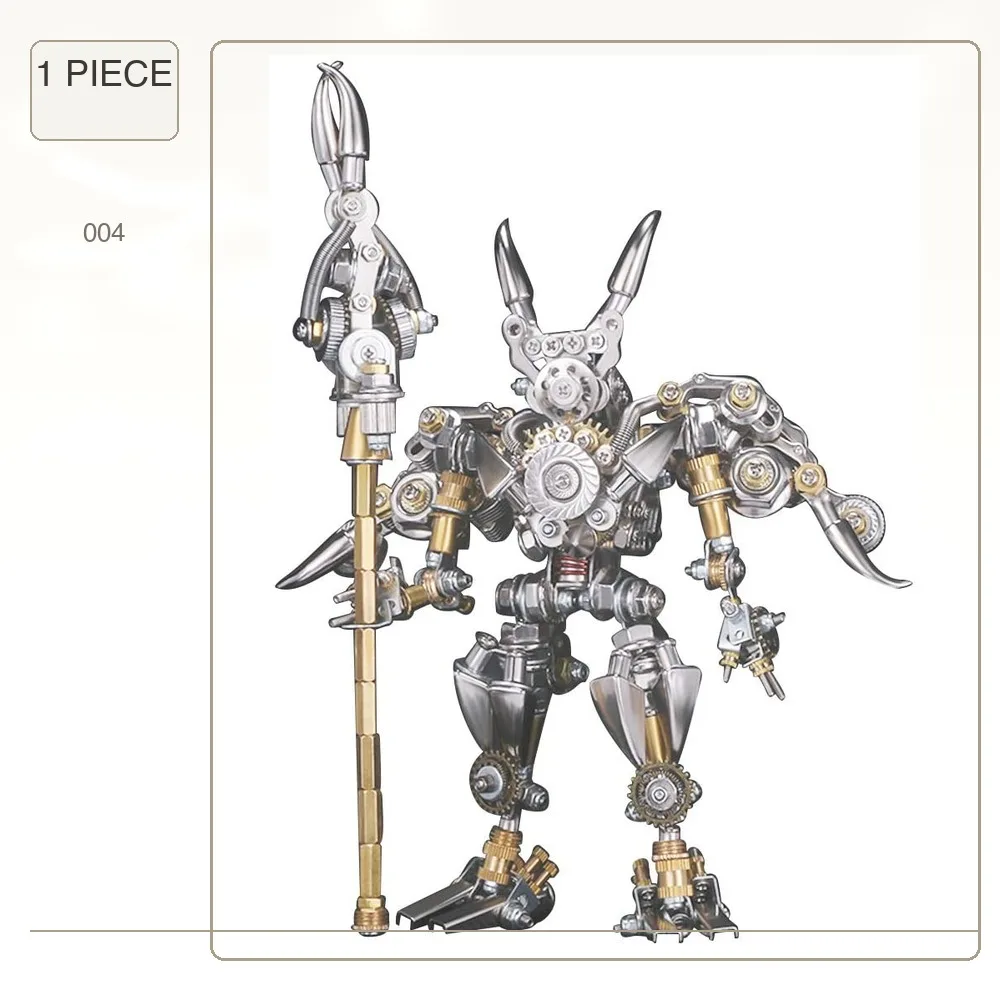 Model Building Kit 3D Metal Puzzle,Ornaments Model Toys, DIY Mechanical Warrior Assembly Stainless Steel Puzzle Crafts