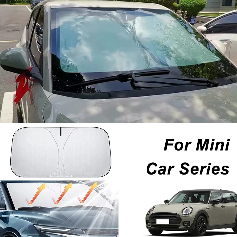 Parasol para parabrisas delantero de coche, para MINI Cooper One Clubman Countryman Cabrio JCW Paceman, protección UV, piezas interiores
