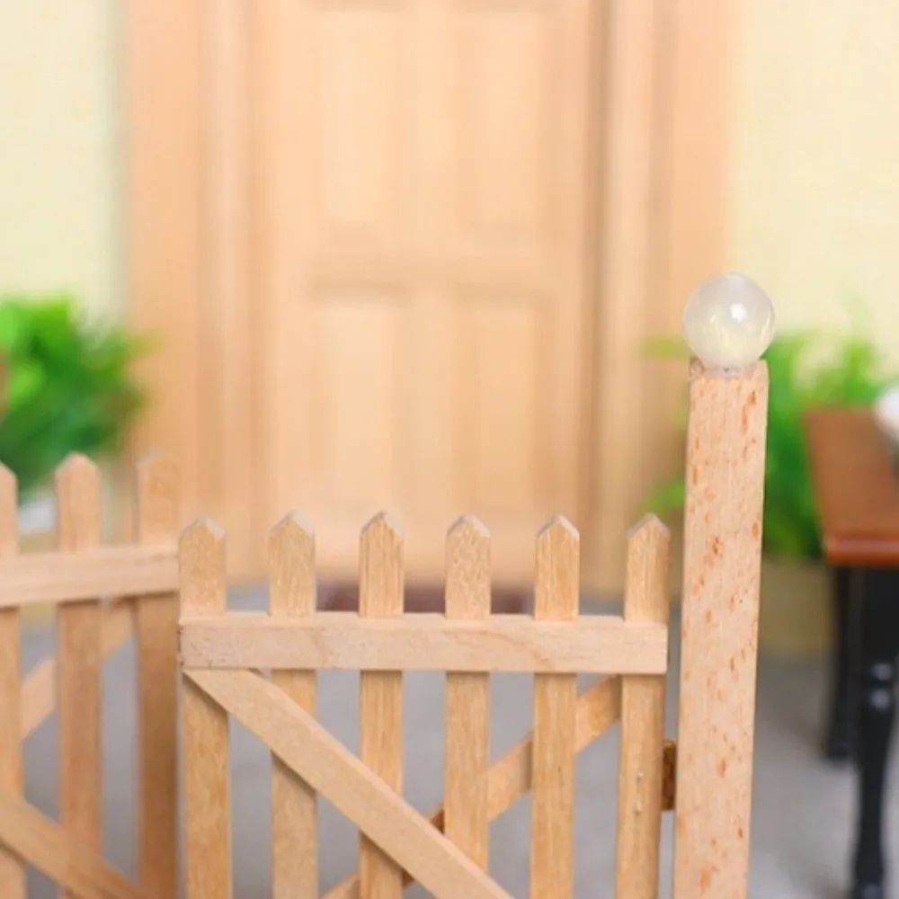1:12 Schaal Poppenhuis Hek Deur Decoratie Speelgoed Houten Poppenhuis Tuinmeubelen Miniatuur Accessoires Simulatie